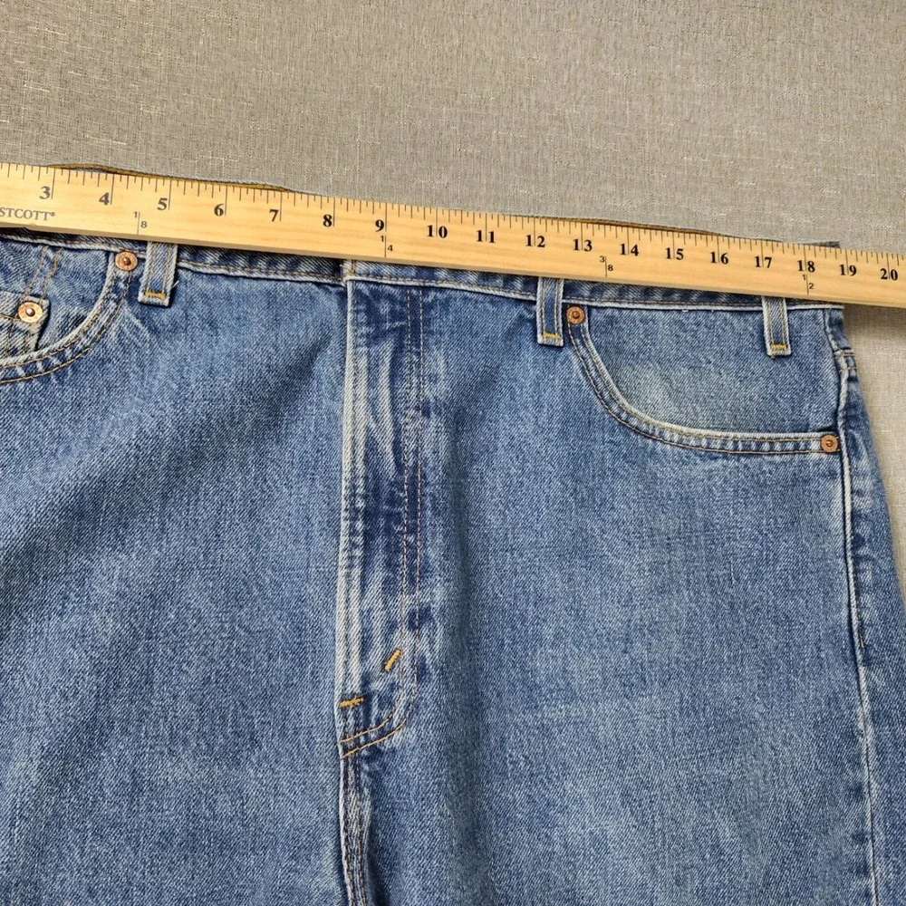 Vintage Levis 505 Regular Fit 40x32 Straight Leg Jeans Blue Made in USA EUC - Picture 4 of 11